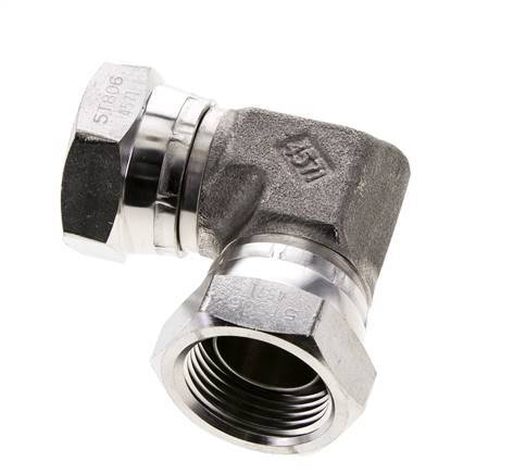 90 Grad abgewinkeltes Fitting G1'' Innengewinde Hochdruck Edelstahl 60° Konus 150bar (2107.5psi) Hydraulisch