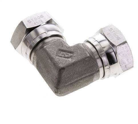 90 Grad abgewinkeltes Fitting G1'' Innengewinde Hochdruck Edelstahl 60° Konus 150bar (2107.5psi) Hydraulisch