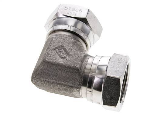 90 Grad abgewinkeltes Fitting G1'' Innengewinde Hochdruck Edelstahl 60° Konus 150bar (2107.5psi) Hydraulisch