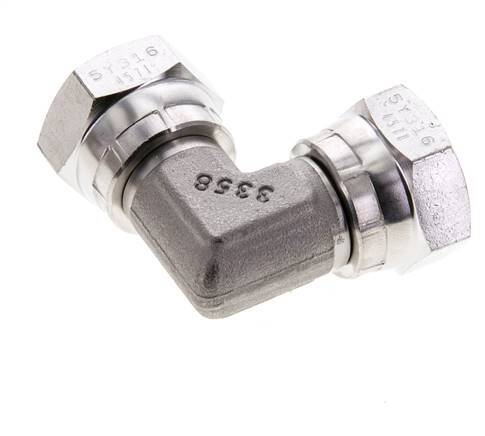 90 Grad abgewinkeltes Fitting G1/2'' Innengewinde Hochdruck Edelstahl 60° Konus 300bar (4215.0psi) Hydraulisch