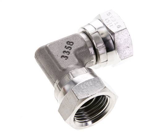 90 Grad abgewinkeltes Fitting G1/2'' Innengewinde Hochdruck Edelstahl 60° Konus 300bar (4215.0psi) Hydraulisch