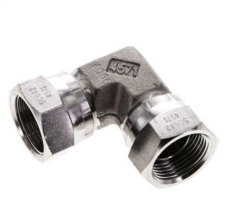 90 Grad abgewinkeltes Anschlussstück G3/4'' Innengewinde Hochdruck-Edelstahl 60° Konus 175bar (2458.75psi) Hydraulisch