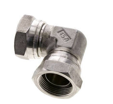 90 Grad Winkelverschraubung G1 1/4'' Innengewinde Hochdruck Edelstahl 60° Konus 150bar (2107.5psi) Hydraulisch