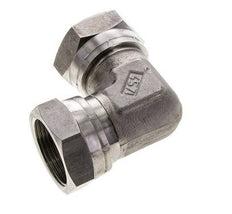 90 Grad Winkelverschraubung G1 1/4'' Innengewinde Hochdruck Edelstahl 60° Konus 150bar (2107.5psi) Hydraulisch