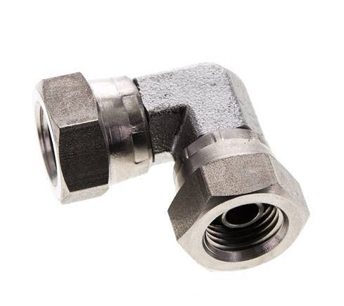 90 Grad abgewinkeltes Anschlussstück G1/4'' Innengewinde Hochdruck-Edelstahl 60° Konus 575bar (8078.75psi) Hydraulisch