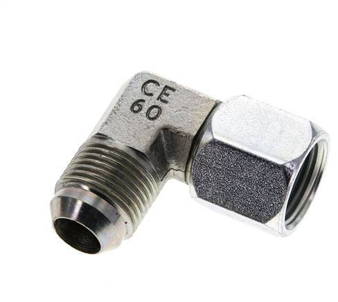 90 Grad JIC-Winkelfitting UNF 7/8''-14 Außengewinde x Innengewinde Stahl 210bar (2950,5psi)