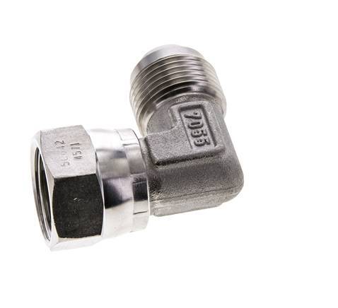 90 Grad JIC-Winkelfitting UN 1-1/16''-12 Außengewinde x Innengewinde Edelstahl 210bar (2950.5psi)