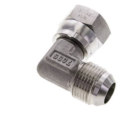 90 Grad JIC-Winkelfitting UN 1-1/16''-12 Außengewinde x Innengewinde Edelstahl 210bar (2950.5psi)