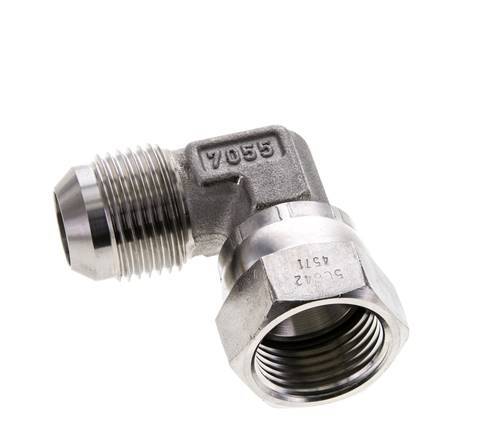 90 Grad JIC-Winkelfitting UN 1-1/16''-12 Außengewinde x Innengewinde Edelstahl 210bar (2950.5psi)