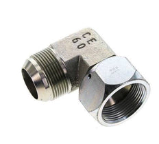 90Grad JIC-Winkelverschraubung UN 1-5/8''-12 Außengewinde x Innengewinde Stahl 140bar (1967.0psi)