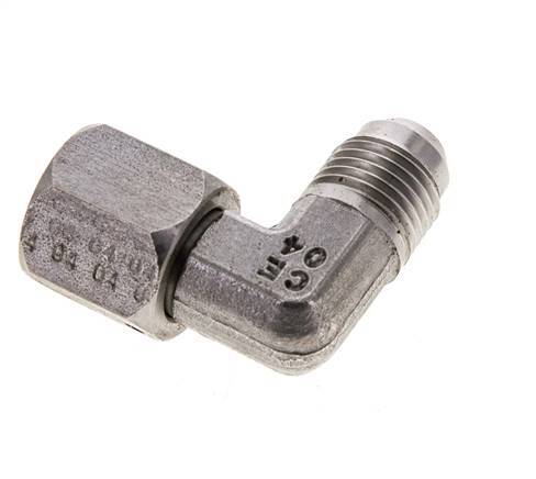 90 Grad JIC-Winkelfitting UNF 9/16''-18 Außengewinde x Innengewinde Edelstahl 275 bar (3863,75 psi)
