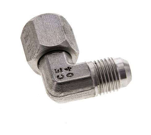 90 Grad JIC-Winkelfitting UNF 9/16''-18 Außengewinde x Innengewinde Edelstahl 275 bar (3863,75 psi)