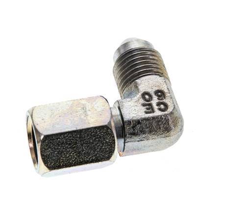 90 Grad JIC-Winkelfitting UNF 7/16''-20 Außengewinde x Innengewinde Stahl 310 bar (4355,5 psi)