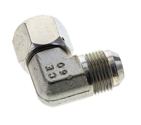 90Grad JIC-Winkelverschraubung UN 1-1/16''-12 Außengewinde x Innengewinde Stahl 210bar (2950,5psi)