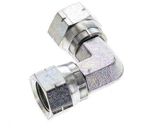 90Grad JIC-Winkelverschraubung UNF 9/16''-18 Stahl 275bar (3863.75psi)