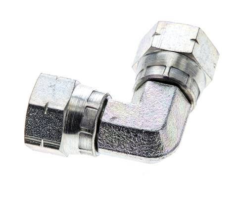 90Grad JIC-Winkelverschraubung UNF 9/16''-18 Stahl 275bar (3863.75psi)