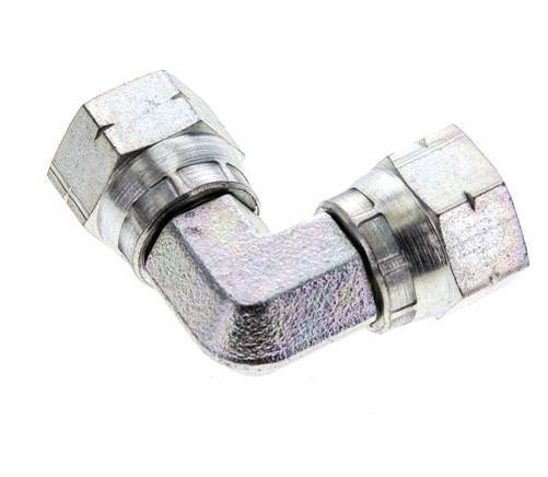 90Grad JIC-Winkelverschraubung UNF 9/16''-18 Stahl 275bar (3863.75psi)