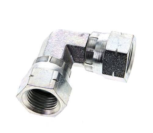 90Grad JIC-Winkelverschraubung UNF 9/16''-18 Stahl 275bar (3863.75psi)