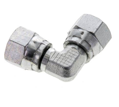 90Grad JIC-Winkelverschraubung UNF 1/2''-20 Stahl 275bar (3863.75psi)