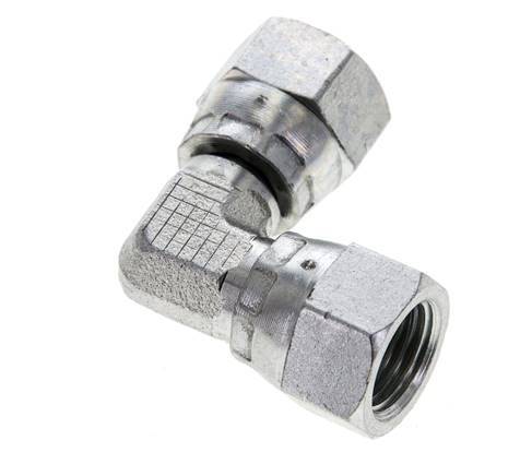 90Grad JIC-Winkelverschraubung UNF 1/2''-20 Stahl 275bar (3863.75psi)