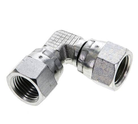 90Grad JIC-Winkelverschraubung UNF 1/2''-20 Stahl 275bar (3863.75psi)