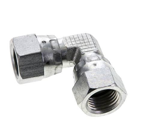 90Grad JIC-Winkelverschraubung UNF 1/2''-20 Stahl 275bar (3863.75psi)