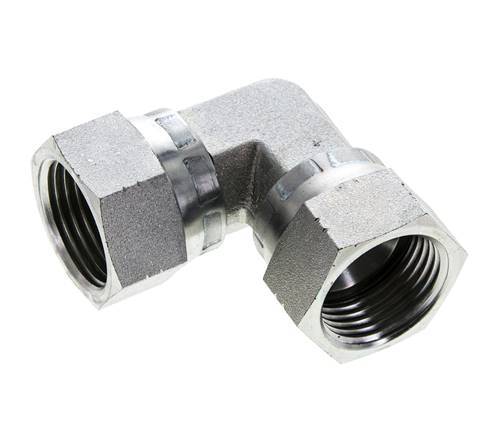 90Grad JIC-Winkelverschraubung UN 1-1/16''-12 Stahl 210bar (2950.5psi)