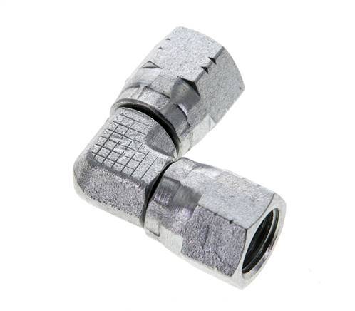 90Grad JIC-Winkelverschraubung UNF 7/16''-20 Stahl 310bar (4355,5psi)