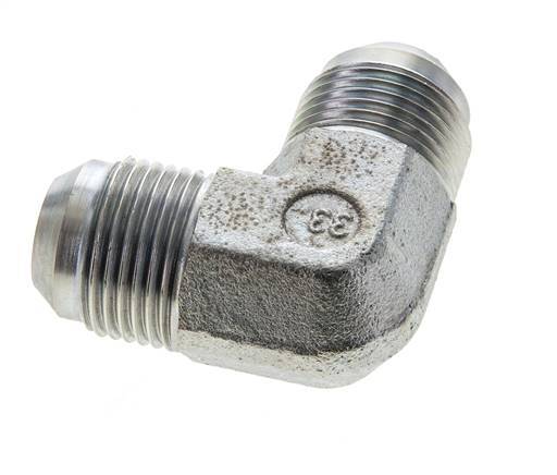 90 Grad JIC-Winkelverschraubung UN 1-1/16''-12 Außengewinde Stahl 350bar (4917.5psi)