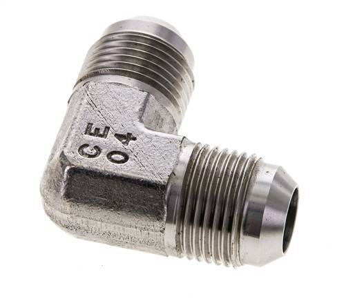 90 Grad JIC-Winkelfitting UNF 7/8''-14 Außengewinde Edelstahl 350bar (4917.5psi)
