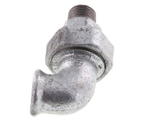 90 Grad abgewinkeltes Verbindungsstück 1/2'' Male R x Female Rp Cast Iron Conical Seal 25bar (351.25psi)