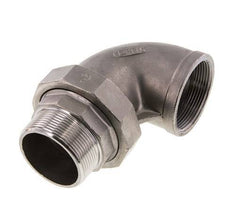 90 Grad abgewinkeltes Verbindungsstück 2'' Male R x Female Rp Edelstahl konische Dichtung 16bar (224.8psi)