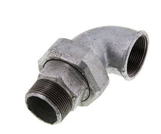 90 Grad abgewinkeltes Verbindungsstück 1 1/2'' Männlich R x Weiblich Rp Gusseisen Konische Dichtung 25bar (351.25psi)