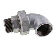 90 Grad abgewinkeltes Verbindungsstück 1 1/2'' Männlich R x Weiblich Rp Gusseisen Konische Dichtung 25bar (351.25psi)