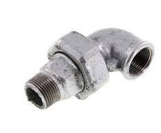 90 Grad abgewinkelter Anschluss 3/4'' Außengewinde R x Innengewinde Rp Gusseisen Konische Dichtung 25bar (351.25psi)