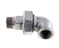 90 Grad abgewinkelter Anschluss 3/4'' Außengewinde R x Innengewinde Rp Gusseisen Konische Dichtung 25bar (351.25psi)