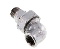 90 Grad abgewinkelter Anschluss 3/4'' Außengewinde R x Innengewinde Rp Gusseisen Konische Dichtung 25bar (351.25psi)