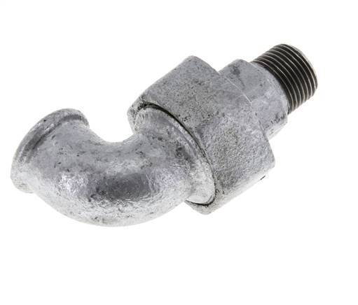 90 Grad abgewinkeltes Verbindungsstück 3/8'' Male R x Female Rp Cast Iron Conical Seal 25bar (351.25psi)