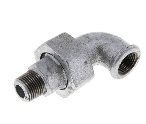 90 Grad abgewinkeltes Verbindungsstück 3/8'' Male R x Female Rp Cast Iron Conical Seal 25bar (351.25psi)