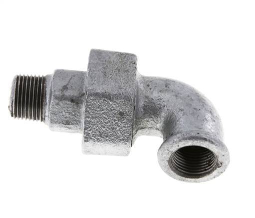 90 Grad abgewinkeltes Verbindungsstück 3/8'' Male R x Female Rp Cast Iron Conical Seal 25bar (351.25psi)