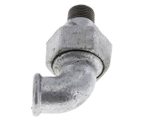 90 Grad abgewinkeltes Verbindungsstück 3/8'' Male R x Female Rp Cast Iron Conical Seal 25bar (351.25psi)