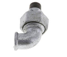 90 Grad abgewinkeltes Verbindungsstück 3/8'' Male R x Female Rp Cast Iron Conical Seal 25bar (351.25psi)