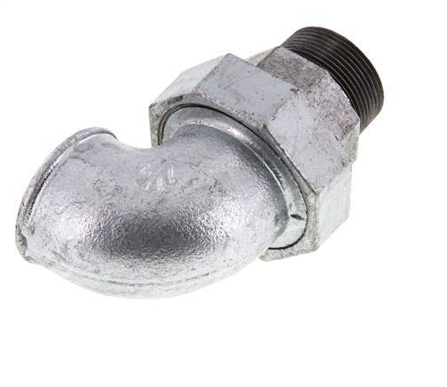 90Grad Winkelverschraubung 1 1/2'' Männlich R x Weiblich Rp Gusseisen Flachdichtung Centellen 25bar (351.25psi)