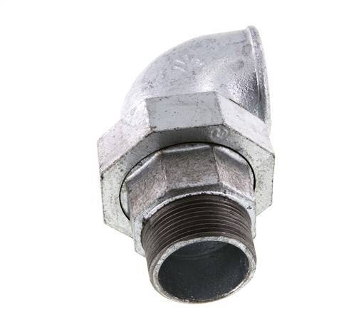 90Grad Winkelverschraubung 1 1/2'' Männlich R x Weiblich Rp Gusseisen Flachdichtung Centellen 25bar (351.25psi)