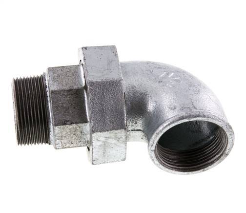 90Grad Winkelverschraubung 1 1/2'' Männlich R x Weiblich Rp Gusseisen Flachdichtung Centellen 25bar (351.25psi)