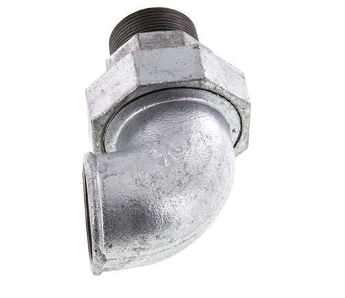 90Grad Winkelverschraubung 1 1/2'' Männlich R x Weiblich Rp Gusseisen Flachdichtung Centellen 25bar (351.25psi)