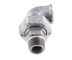 90 Grad abgewinkelter Verschraubungsstutzen 3/4'' Außengewinde R x Innengewinde Rp Gusseisen Flachdichtung Centellen 25bar (351.25psi)