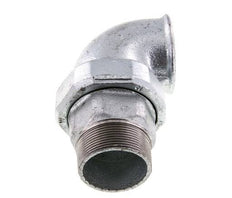 90 Grad abgewinkelter Verschraubungsanschluss 2'' Male R x Female Rp Cast Iron Flat Seal Centellen 25bar (351.25psi)