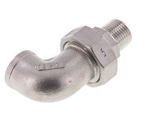 90 Grad abgewinkelter Verschraubungsstutzen 1/2'' Außengewinde R x Innengewinde Rp Edelstahl Flachdichtung PTFE 16bar (224.8psi)