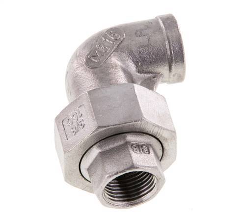 90-Grad-Verschraubung Rp3/8'' Innengewinde Edelstahl konische Dichtung 16bar (224.8psi)